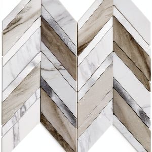 Yipscazo Herringbone Backsplash Tiles PVC Peel Stick-0