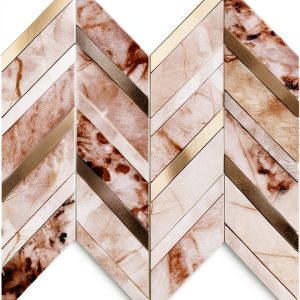 Yipscazo Herringbone Backsplash PVC Tiles Waterproof Peel-0