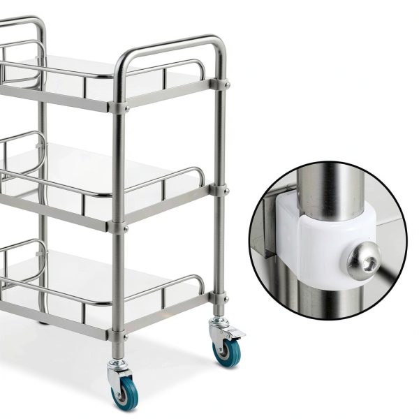 Lab Cart Happybuy Stainless Steel 3‑Tier Utility-5