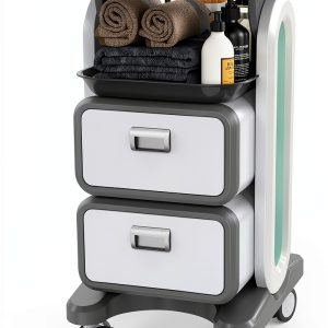 Ecojoy Lab Cart White Alloy Steel Portable 4‑Wheel-0