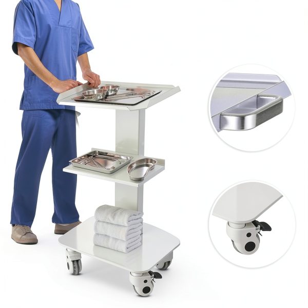 VEVOR 3 Shelves Lab Cart Stainless Steel-4