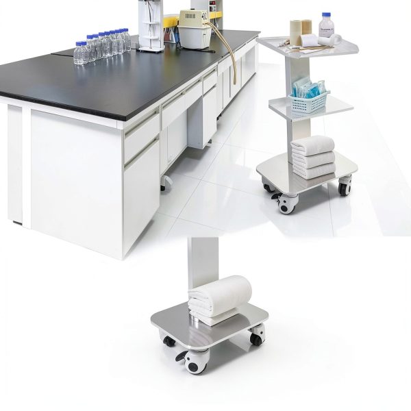 VEVOR 3 Shelves Lab Cart Stainless Steel-1