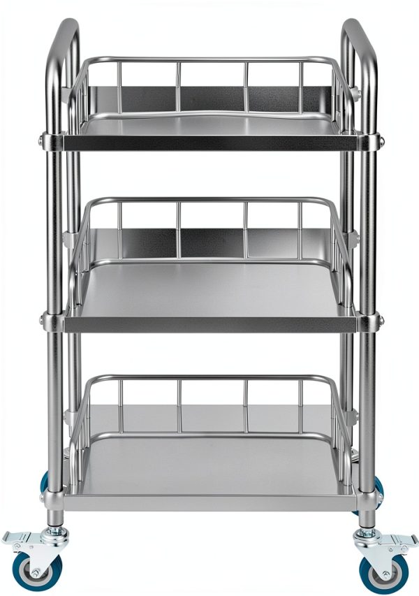 Lab Cart Happybuy Stainless Steel 3‑Tier Utility-0