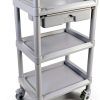 BodyMed Utility Cart Heavy Duty Plastic Lab Cart 300lb Capacity-0