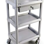 BodyMed Utility Cart Heavy Duty Plastic Lab Cart 300lb Capacity-0