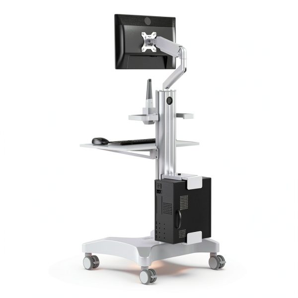 Likaymo Medical Cart Adjustable Height with Monitor Mount-5