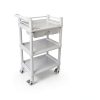 BodyMed Utility Cart Heavy Duty Plastic Lab Cart 300lb Capacity-1