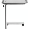 Happybuy Stainless Steel Foldable Lab Cart Adjustable Height Silver-8