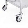 Happybuy Stainless Steel Utility Cart Two‑Tier Silver Model 141002-3