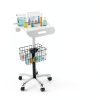 Medical Cart POCHAR MC-12 White Adjustable Height Aluminum Trolley-3