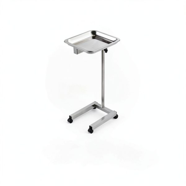 Happybuy Stainless Steel Foldable Lab Cart Adjustable Height Silver-6
