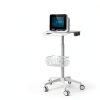 Medical Cart Nwkxnrt Mobile Laptop Cart White Iron with 5 Wheels-7