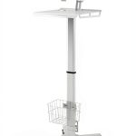Yicorgard Medical Lab Cart MC-03 Adjustable Height Silver Alloy Steel-0