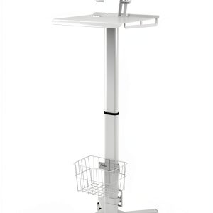 Yicorgard Medical Lab Cart MC-03 Adjustable Height Silver Alloy Steel-0