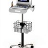 Medical Cart POCHAR MC-12 White Adjustable Height Aluminum Trolley-0