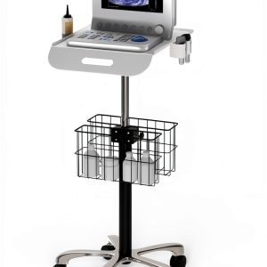 Medical Cart POCHAR MC-12 White Adjustable Height Aluminum Trolley-0
