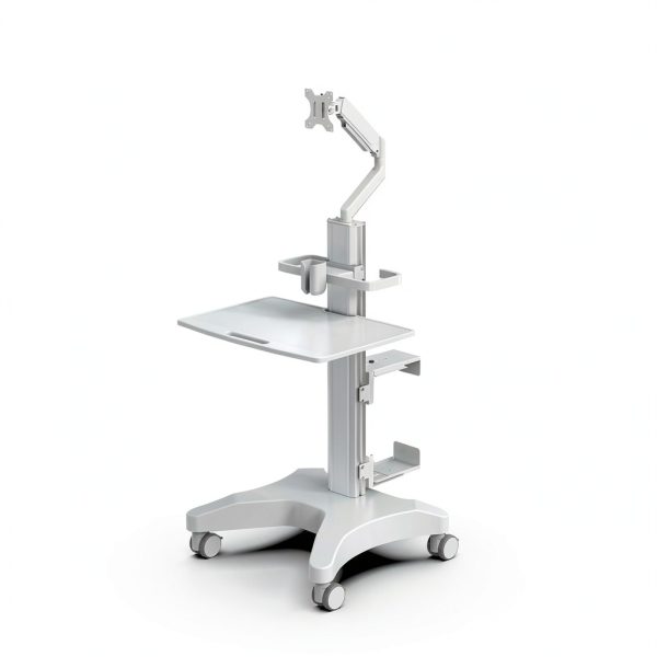 Likaymo Medical Cart Adjustable Height with Monitor Mount-1