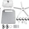 Medical Cart Nwkxnrt Mobile Laptop Cart White Iron with 5 Wheels-8