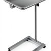 Happybuy Stainless Steel Foldable Lab Cart Adjustable Height Silver-0