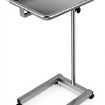 Happybuy Stainless Steel Foldable Lab Cart Adjustable Height Silver-0
