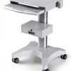 HAXYCC Medical Trolley Lab Cart Aluminum White 4‑Wheel Lockable-2