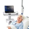 HAXYCC Medical Trolley Lab Cart Aluminum White 4‑Wheel Lockable-4