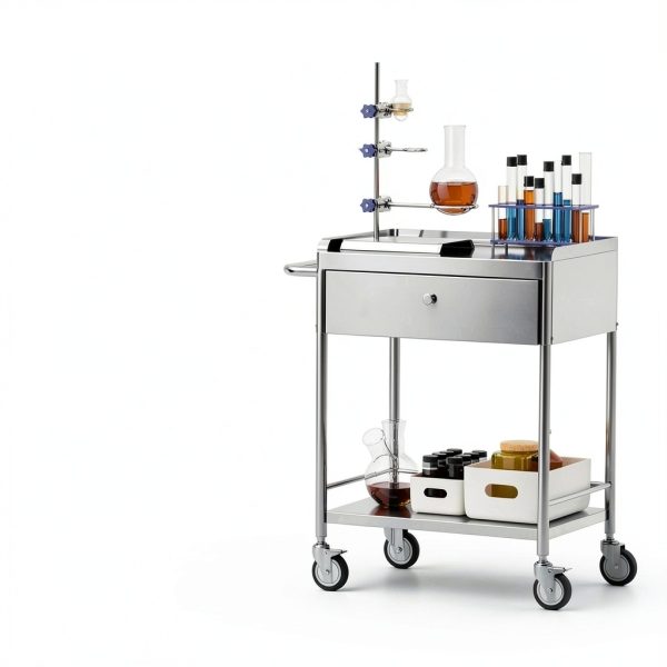 Happybuy Stainless Steel Utility Cart Two‑Tier Silver Model 141002-1