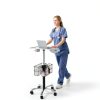 Medical Cart POCHAR MC-12 White Adjustable Height Aluminum Trolley-5