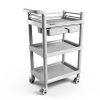 BodyMed Utility Cart Heavy Duty Plastic Lab Cart 300lb Capacity-4