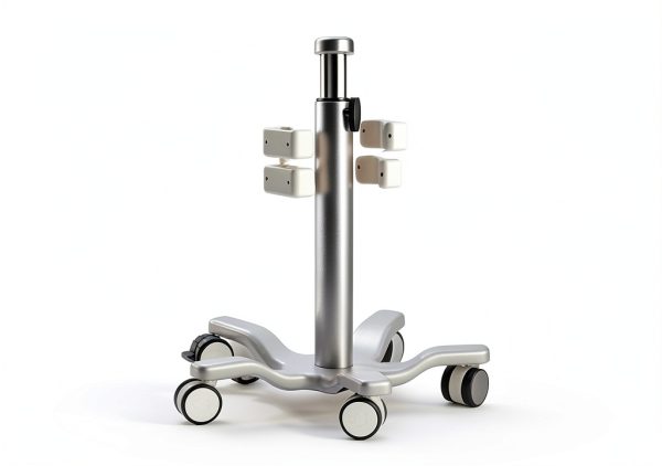 POCHAR Lab Cart MC-15 Adjustable Height Aluminum Medical Cart White-7