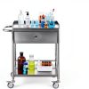 Happybuy Stainless Steel Utility Cart Two‑Tier Silver Model 141002-4