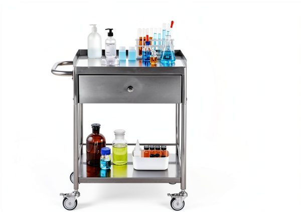 Happybuy Stainless Steel Utility Cart Two‑Tier Silver Model 141002-4