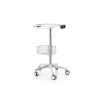Medical Cart Nwkxnrt Mobile Laptop Cart White Iron with 5 Wheels-1