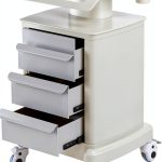 ZHIMIFU White 3‑Tier Lab Cart Rolling Beauty Salon Storage ABS-0