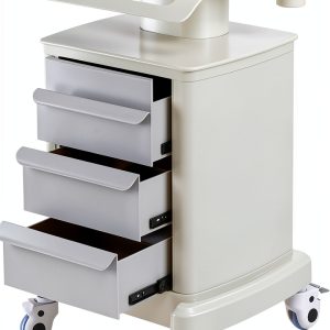 ZHIMIFU White 3‑Tier Lab Cart Rolling Beauty Salon Storage ABS-0