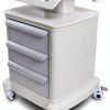 ZHIMIFU White 3‑Tier Lab Cart Rolling Beauty Salon Storage ABS-1