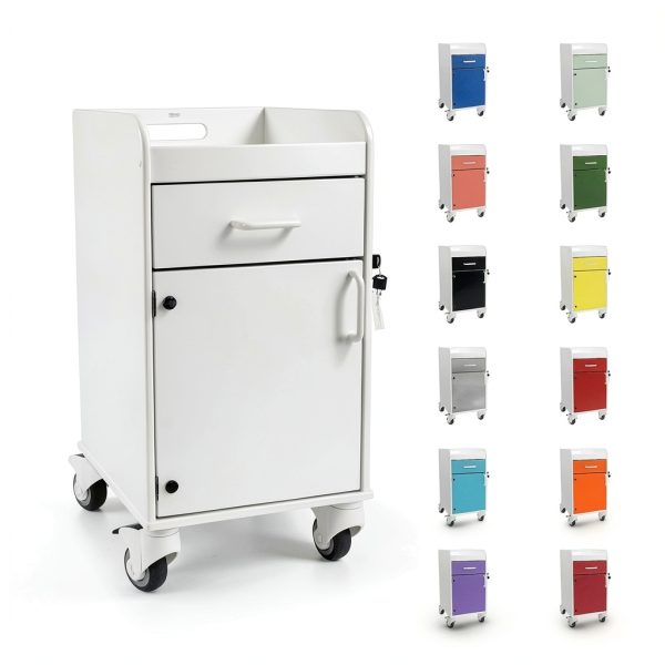 TrippNT Lab Cart Model 53401 Heavy-Duty HDPE with Locking & Swivel-6