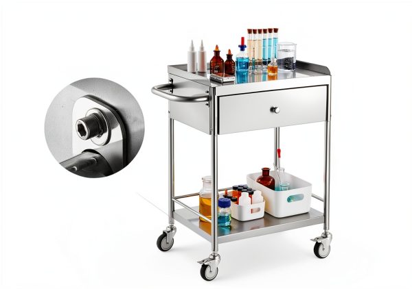 Happybuy Stainless Steel Utility Cart Two‑Tier Silver Model 141002-2