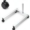 Happybuy Stainless Steel Foldable Lab Cart Adjustable Height Silver-2