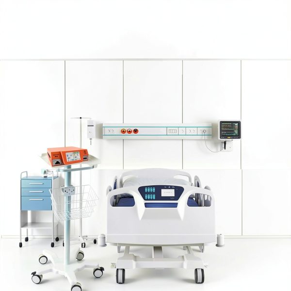 QPWOPNGAS Lab Cart MF10 White 5 Wheel Pneumatic Aluminum Alloy-4