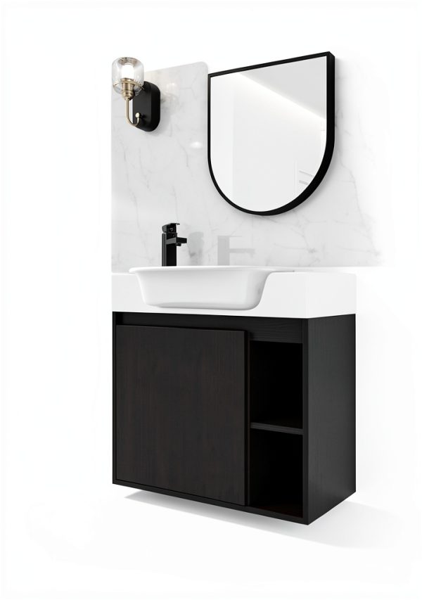28 Inch Bathroom Vanity Vexara Wall-Mount with Soft-Close Black-3