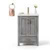 VINNOVA Gela Freestanding Bathroom Vanity, Small, Fir Wood Grey-1