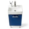 Brielle 16.5" Single Sink Vanity LUCA Bath Midnight Blue Porcelain-6