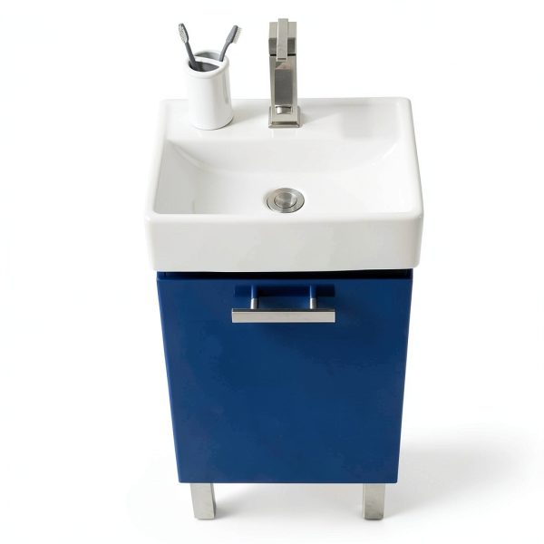 Brielle 16.5" Single Sink Vanity LUCA Bath Midnight Blue Porcelain-6