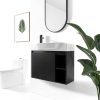 28 Inch Bathroom Vanity Vexara Wall-Mount with Soft-Close Black-4