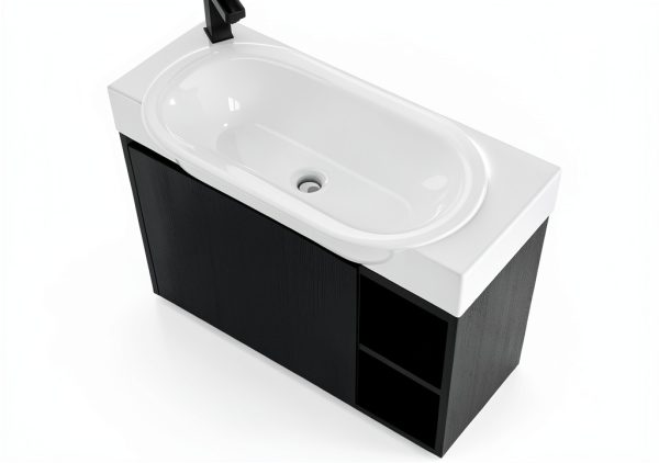 28 Inch Bathroom Vanity Vexara Wall-Mount with Soft-Close Black-5