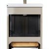 VINNOVA Gela Freestanding Bathroom Vanity, Small, Fir Wood Grey-15