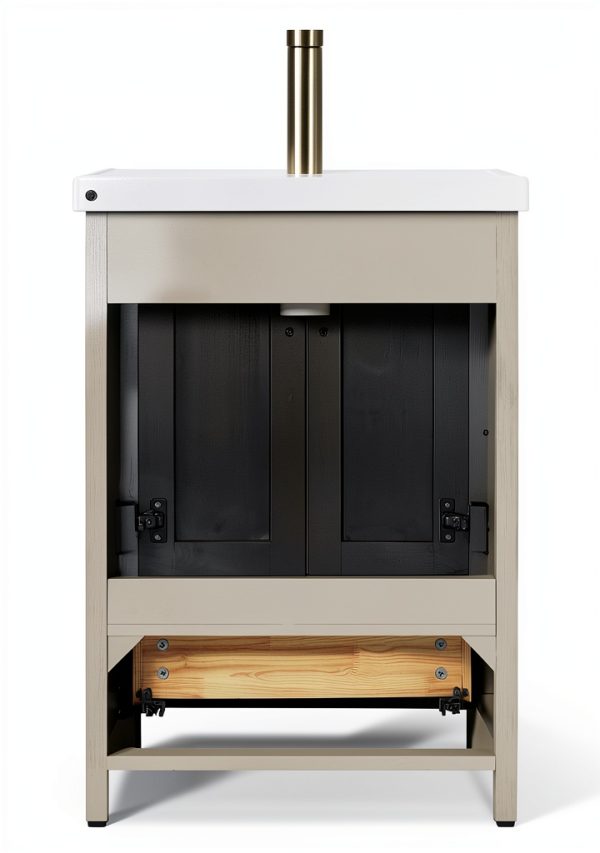 VINNOVA Gela Freestanding Bathroom Vanity, Small, Fir Wood Grey-15