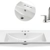 Bathroom Vanity Favfurish 36" Grey 3-Drawer Freestanding Ceramic Sink-6