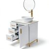 30 Inch Bathroom Vanity ENGELCH White with Soft‑Close Door & Drawers-2